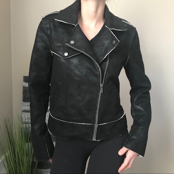 Splendid Jackets & Blazers - Splendid Black Faux Suede Motorcycle Jacket NWT